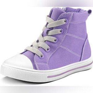NIB K KomForme Kids Sneakers for Kids|  Canvas High Top with Zipper | Size: 2